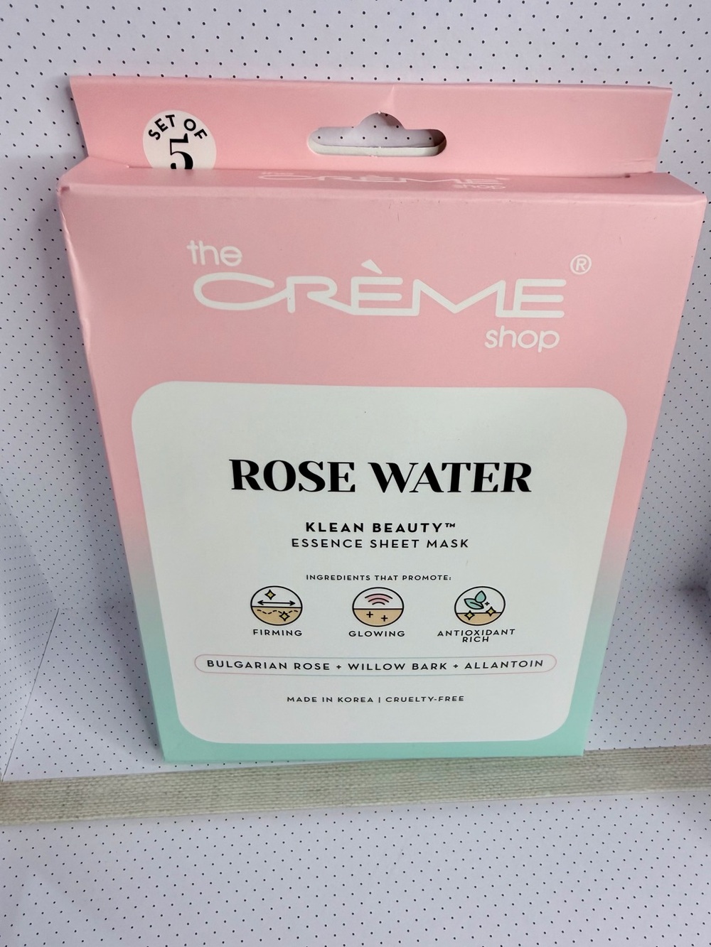 The Crème Shop Rose Water Essence Sheet Mask – Pink